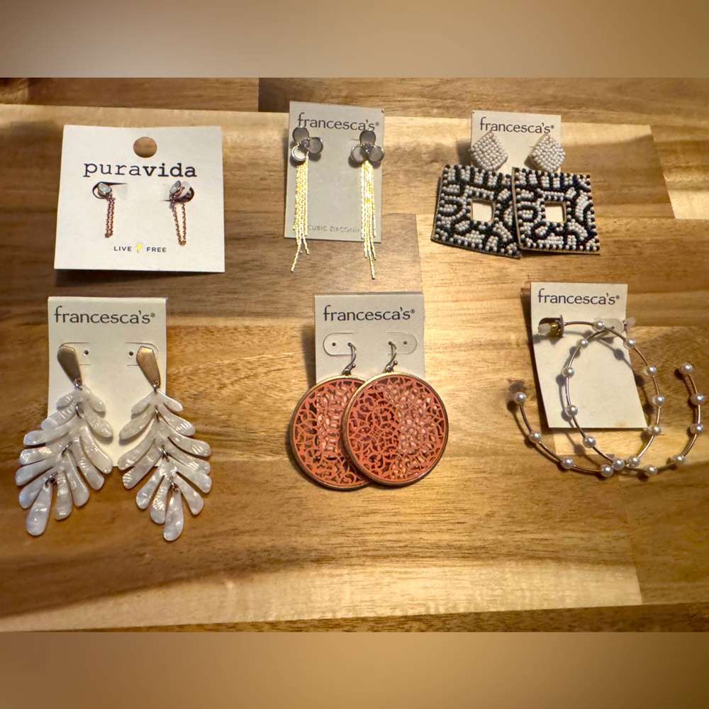 Francesca’s Earrings Set of 6 pairs